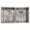 33 In. Anton Undermount Double Bowl Satin Stainless Steel Kitchen Sink With Bottom Grid
