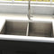 36 In. Anton Undermount Double Bowl Stainless Steel Kitchen Sink With Bottom Grid