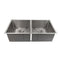 36 In. Anton Undermount Double Bowl Stainless Steel Kitchen Sink With Bottom Grid