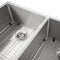 36 In. Anton Undermount Double Bowl Stainless Steel Kitchen Sink With Bottom Grid