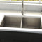 36 In. Anton Undermount Double Bowl Stainless Steel Kitchen Sink With Bottom Grid