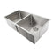 36 In. Anton Undermount Double Bowl Stainless Steel Kitchen Sink With Bottom Grid