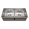 36 In. Anton Undermount Double Bowl Satin Stainless Steel Kitchen Sink With Bottom Grid