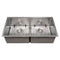 36 In. Anton Undermount Double Bowl Satin Stainless Steel Kitchen Sink With Bottom Grid