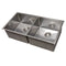 36 In. Anton Undermount Double Bowl Satin Stainless Steel Kitchen Sink With Bottom Grid