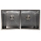 36 In. Anton Undermount Double Bowl Satin Stainless Steel Kitchen Sink With Bottom Grid