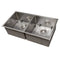 36 In. Anton Undermount Double Bowl Satin Stainless Steel Kitchen Sink With Bottom Grid