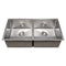 36 In. Anton Undermount Double Bowl Satin Stainless Steel Kitchen Sink With Bottom Grid
