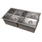 36 In. Anton Undermount Double Bowl Satin Stainless Steel Kitchen Sink With Bottom Grid