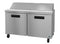 Refrigerator, Two Section Sandwich Prep Table, Stainless Doors