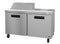 Refrigerator, Two Section Sandwich Prep Table, Stainless Doors