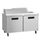 Refrigerator, Two Section Sandwich Prep Table, Stainless Doors