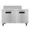 Refrigerator, Two Section Sandwich Prep Table, Stainless Doors
