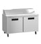 Refrigerator, Two Section Sandwich Prep Table, Stainless Doors
