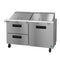 Refrigerator, Two Section Mega Top Prep Table, Drawer/Door Combo