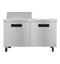 Refrigerator, Two Section Sandwich Prep Table, Stainless Doors