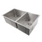 33 In. Chamonix Undermount Double Bowl Stainless Steel Kitchen Sink With Bottom Grid