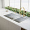 33 In. Chamonix Undermount Double Bowl Stainless Steel Kitchen Sink With Bottom Grid