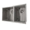 33 In. Chamonix Undermount Double Bowl Stainless Steel Kitchen Sink With Bottom Grid
