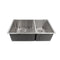 33 In. Chamonix Undermount Double Bowl Stainless Steel Kitchen Sink With Bottom Grid