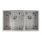 33 In. Chamonix Undermount Double Bowl Stainless Steel Kitchen Sink With Bottom Grid