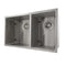 33 In. Chamonix Undermount Double Bowl Stainless Steel Kitchen Sink With Bottom Grid