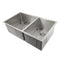 33 In. Chamonix Undermount Double Bowl Stainless Steel Kitchen Sink With Bottom Grid