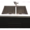 33 In. Chamonix Undermount Double Bowl Satin Stainless Steel Kitchen Sink With Bottom Grid