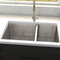 36 In. Chamonix Undermount Double Bowl Stainless Steel Kitchen Sink With Bottom Grid