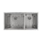 36 In. Chamonix Undermount Double Bowl Stainless Steel Kitchen Sink With Bottom Grid