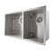 36 In. Chamonix Undermount Double Bowl Stainless Steel Kitchen Sink With Bottom Grid
