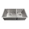 36 In. Chamonix Undermount Double Bowl Stainless Steel Kitchen Sink With Bottom Grid