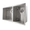 36 In. Chamonix Undermount Double Bowl Stainless Steel Kitchen Sink With Bottom Grid
