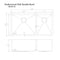 36 In. Chamonix Undermount Double Bowl Stainless Steel Kitchen Sink With Bottom Grid