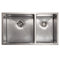 36 In. Chamonix Undermount Double Bowl Satin Stainless Steel Kitchen Sink With Bottom Grid