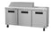 Refrigerator, Three Section Sandwich Prep Table, Stainless Doors
