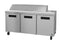Refrigerator, Three Section Sandwich Prep Table, Stainless Doors