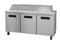 Refrigerator, Three Section Sandwich Prep Table, Stainless Doors