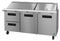 Refrigerator, Three Section Mega Top Prep Table, Drawer/Door Combo