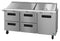 Refrigerator, Three Section Mega Top Prep Table, Drawer/Door Combo