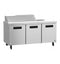 Refrigerator, Three Section Sandwich Prep Table, Stainless Doors