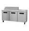 Refrigerator, Three Section Sandwich Prep Table, Stainless Doors