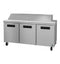 Refrigerator, Three Section Sandwich Prep Table, Stainless Doors