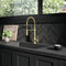 Autograph Edition Sierra Pull Down Spring Single Handle Kitchen Faucet In Champagne Bronze