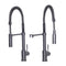 Autograph Edition Sierra Pull Down Spring Single Handle Kitchen Faucet In Matte Black
