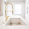 Autograph Edition Sierra Pull Down Spring Single Handle Kitchen Faucet In Polished Gold