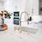 Autograph Edition Sierra Pull Down Spring Single Handle Kitchen Faucet In Polished Gold