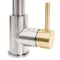 Autograph Edition Sierra Pull Down Spring Single Handle Kitchen Faucet In Brushed Nickel And Champagne Bronze