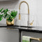 Autograph Edition Sierra Pull Down Spring Single Handle Kitchen Faucet In Brushed Nickel And Champagne Bronze