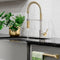 Autograph Edition Sierra Pull Down Spring Single Handle Kitchen Faucet In Brushed Nickel And Champagne Bronze